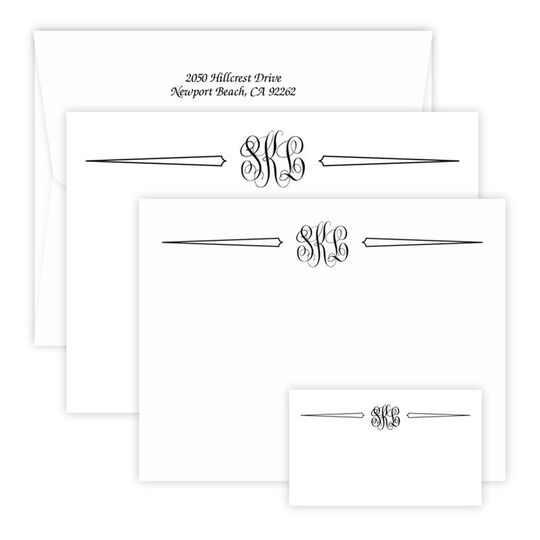 Trio Monogram Wardrobe - Raised Ink